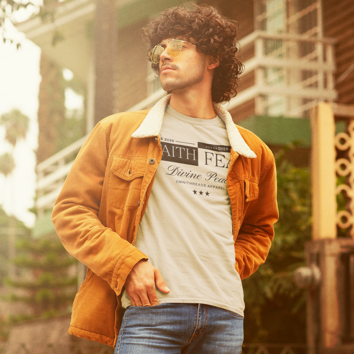 Faith Over Fear Minimal - Oversized Drop Shoulder Tee — product image 6