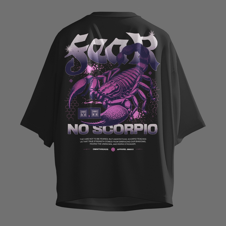 Fear No Scorpio - Oversize Deep Drop Shoulder Tee