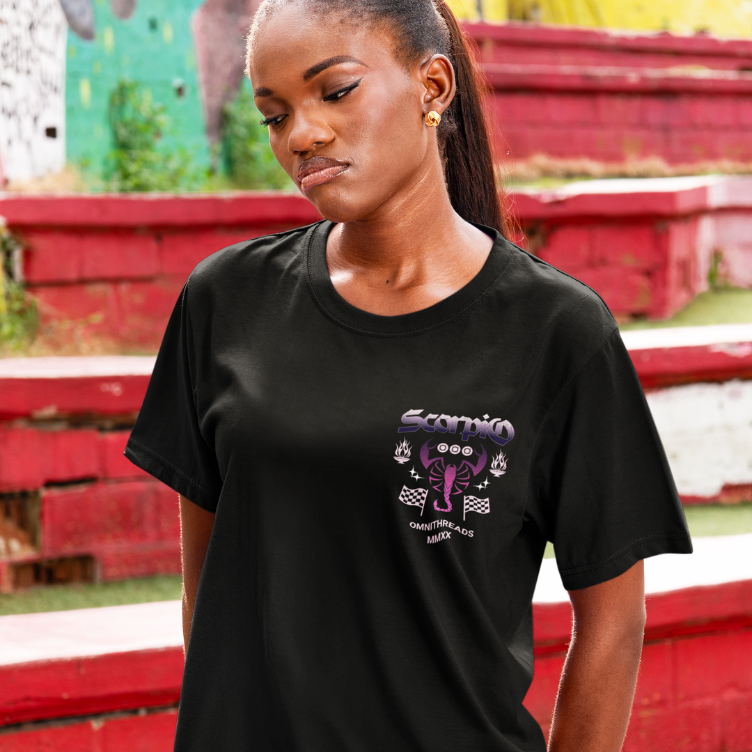 Fear No Scorpio - Oversize Deep Drop Shoulder Tee