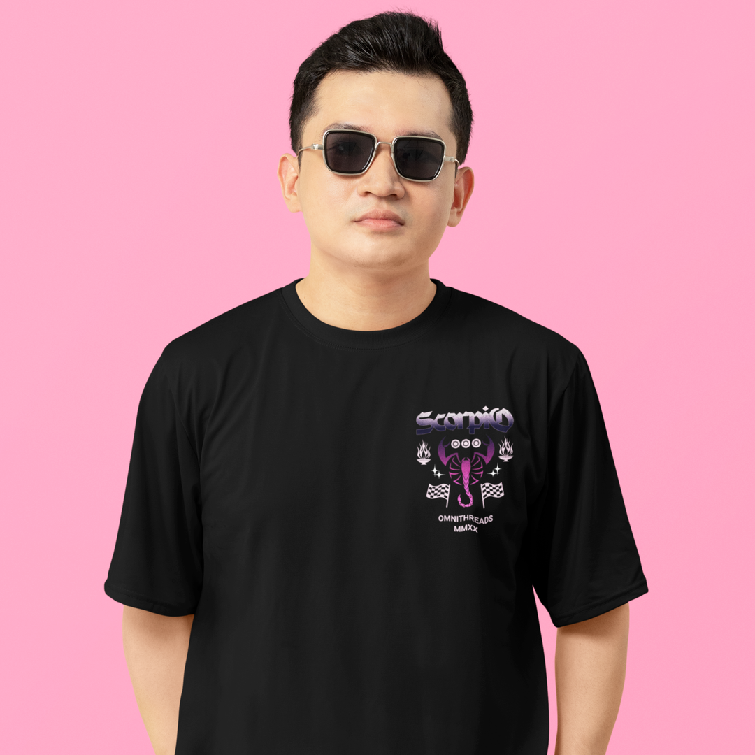 Fear No Scorpio - Oversize Deep Drop Shoulder Tee