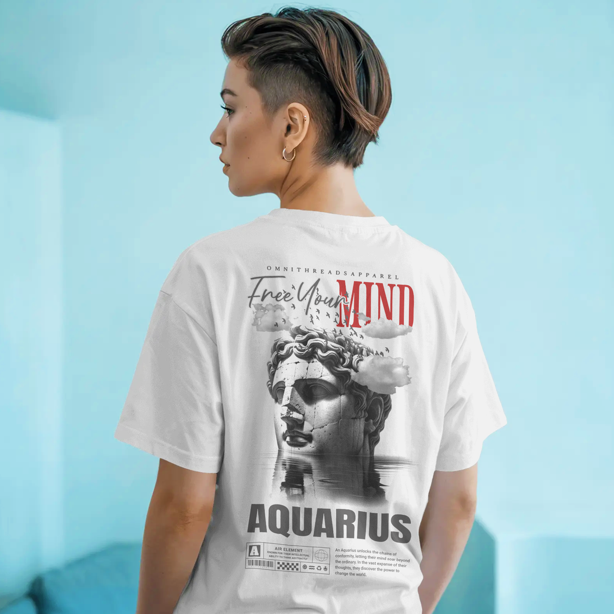 Free Your Mind - Oversized Drop Shoulder Tee — product image 1