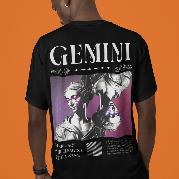The Beautiful Gemini Dilemma - Oversize Deep Drop Shoulder Tee