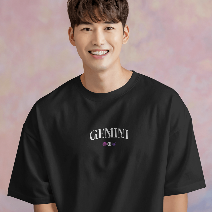 The Beautiful Gemini Dilemma - Oversize Deep Drop Shoulder Tee