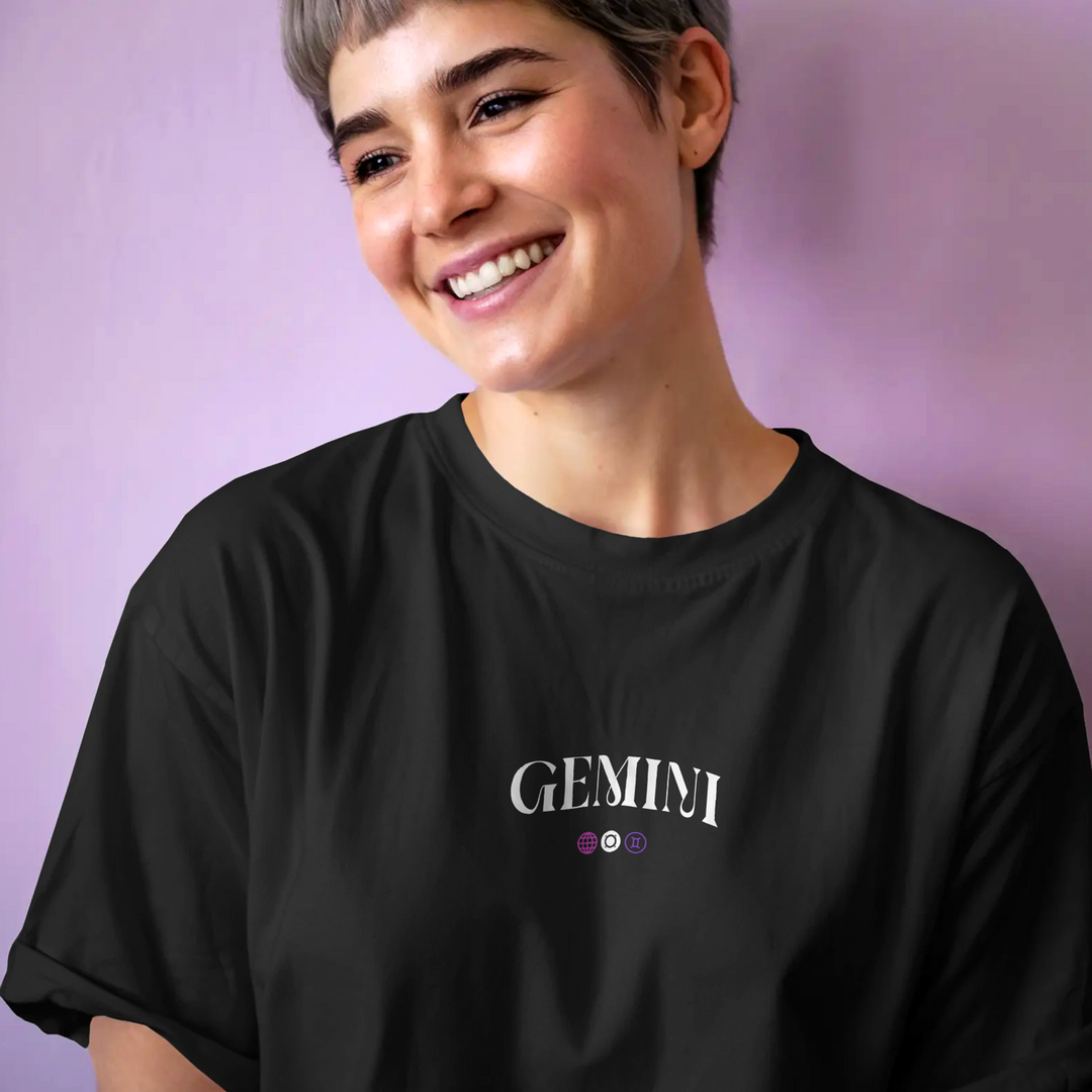 The Beautiful Gemini Dilemma - Oversize Deep Drop Shoulder Tee