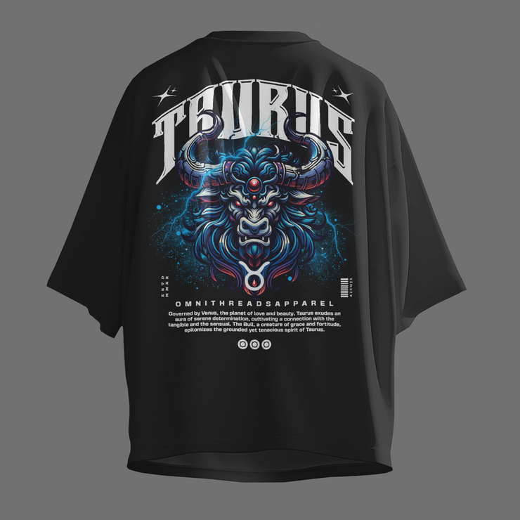 Venusian Taurus - Oversize Deep Drop Shoulder Tee