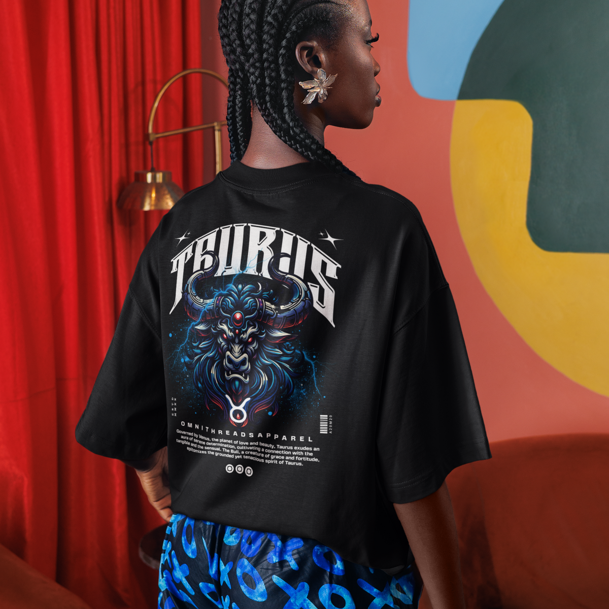 Venusian Taurus - Oversized Drop Shoulder Tee — product image 1