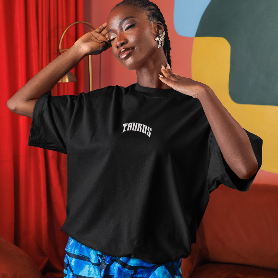 Venusian Taurus - Oversize Deep Drop Shoulder Tee