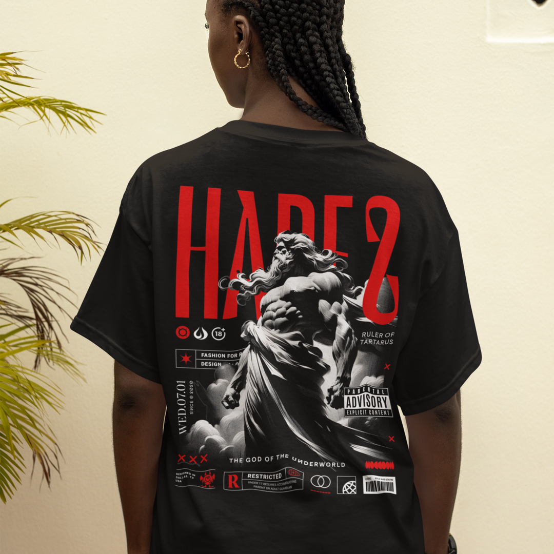Hades of Pluto - Oversize Deep Drop Shoulder Tee