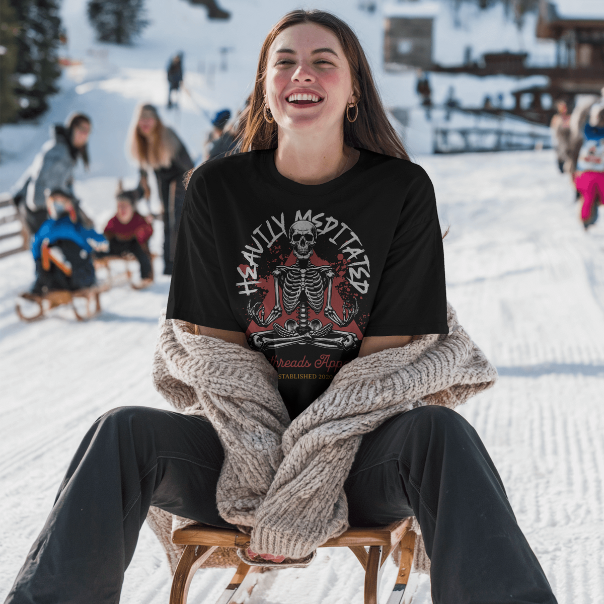 Heavily Meditated - Oversized Drop Shoulder Tee — product image 3