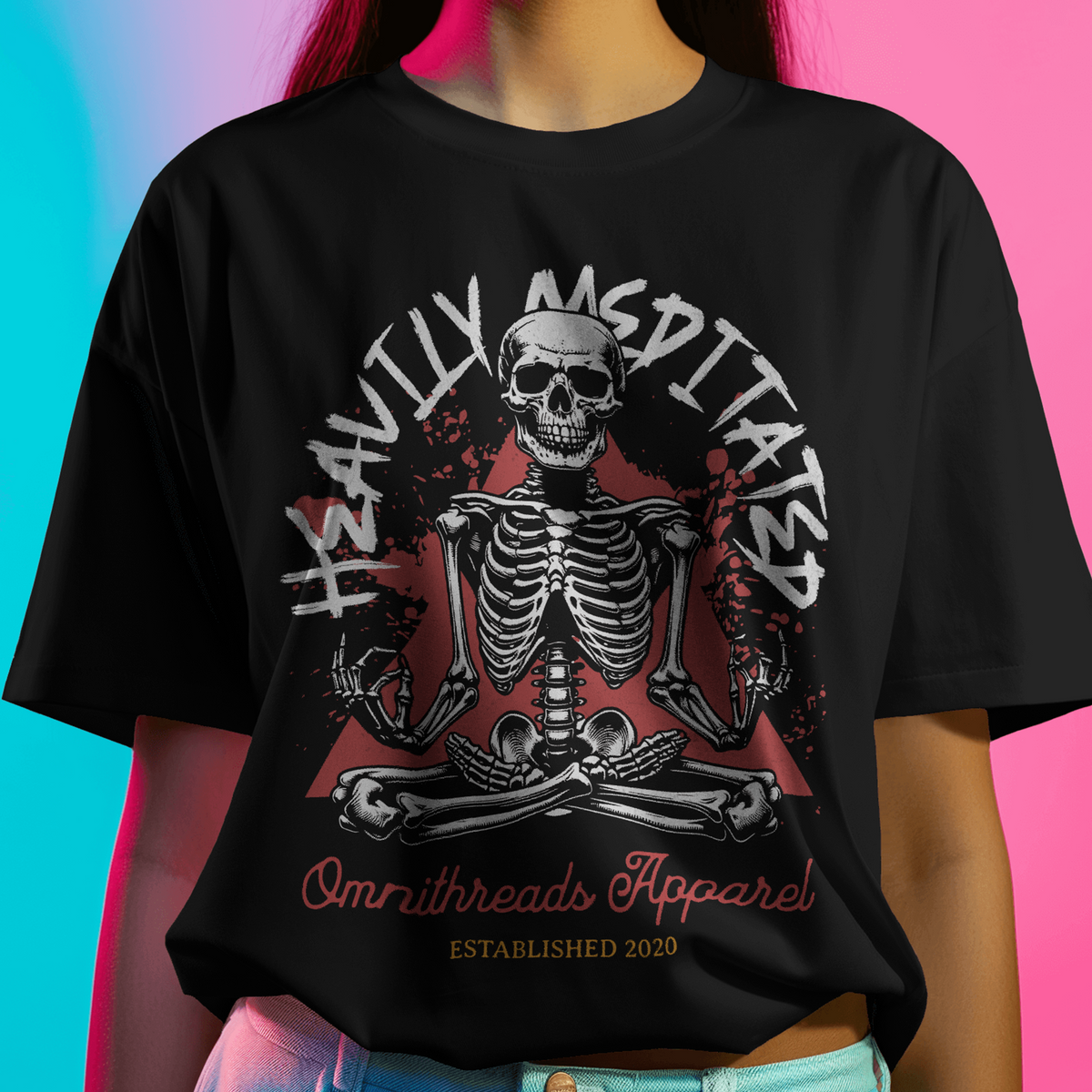 Heavily Meditated - Oversized Drop Shoulder Tee — product image 1