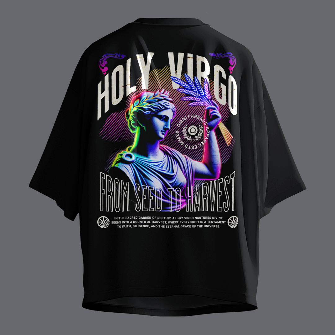 Holy Virgo - Oversize Deep Drop Shoulder Tee
