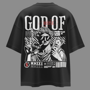Hustle God - Oversize Deep Drop Shoulder Tee