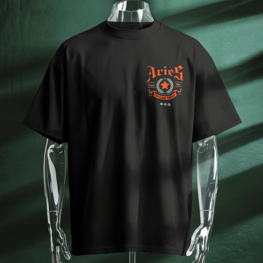 Igniting Aries - Oversize Deep Drop Shoulder Tee