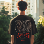 Igniting Aries - Oversize Deep Drop Shoulder Tee