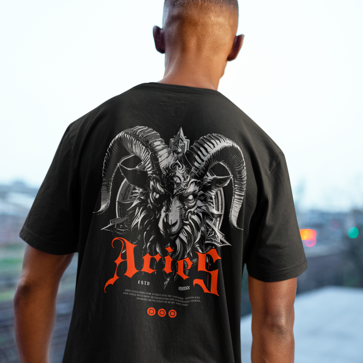 Igniting Aries - Oversized Drop Shoulder Tee — product image 1