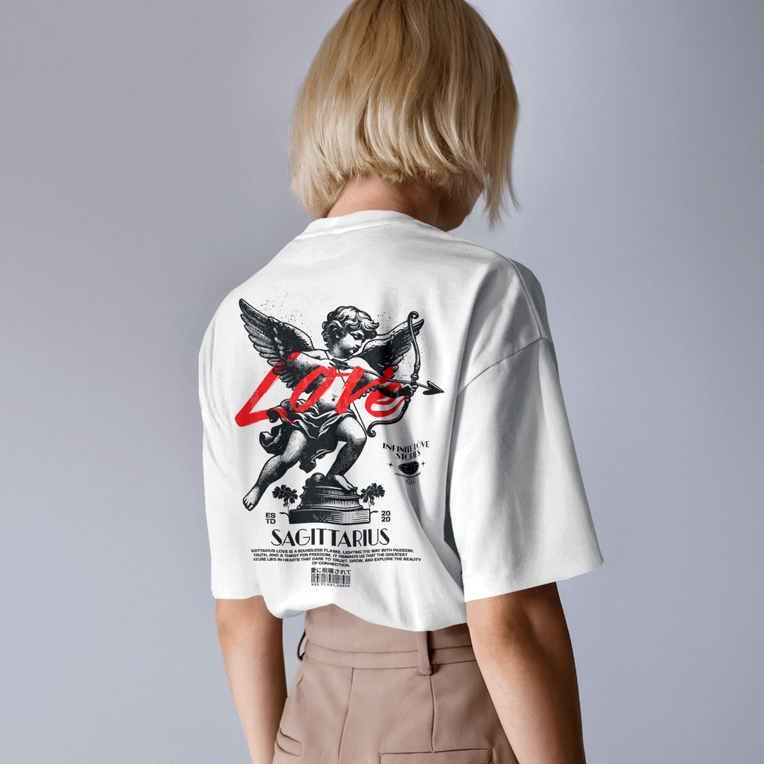 Infinite Love Stories - Oversize Deep Drop Shoulder Tee