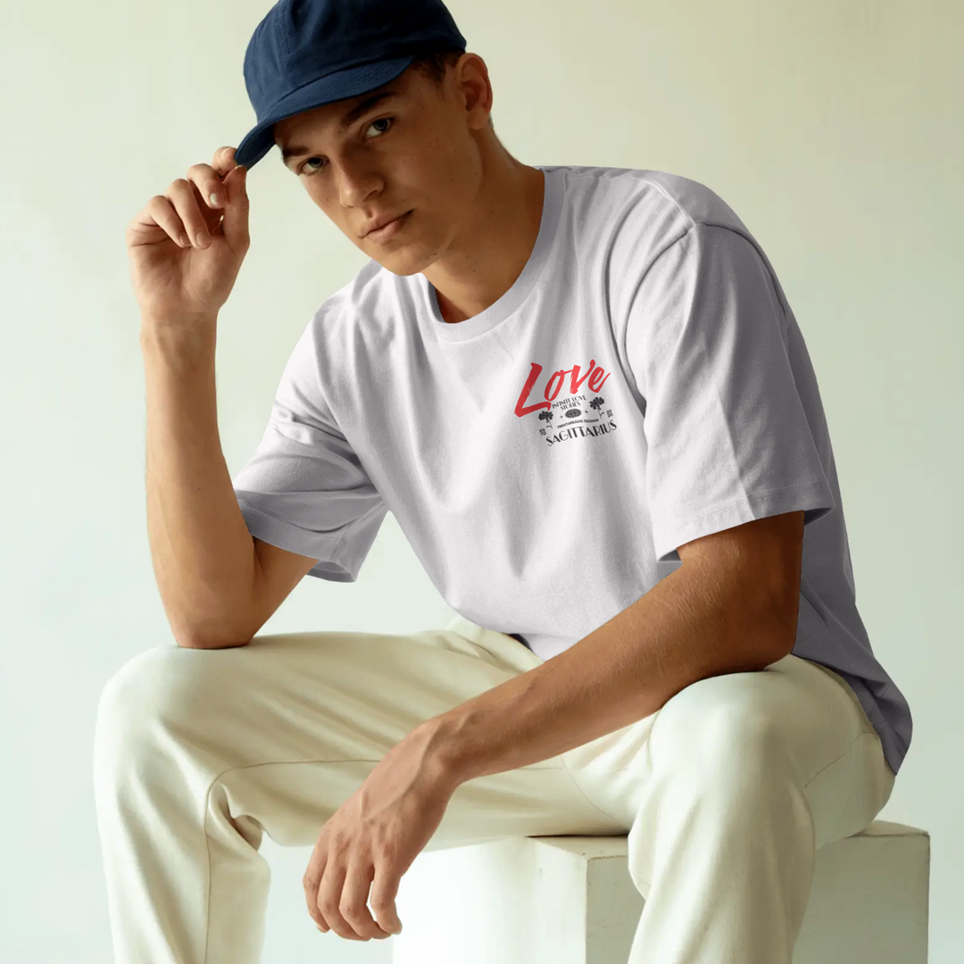 Infinite Love Stories - Oversize Deep Drop Shoulder Tee