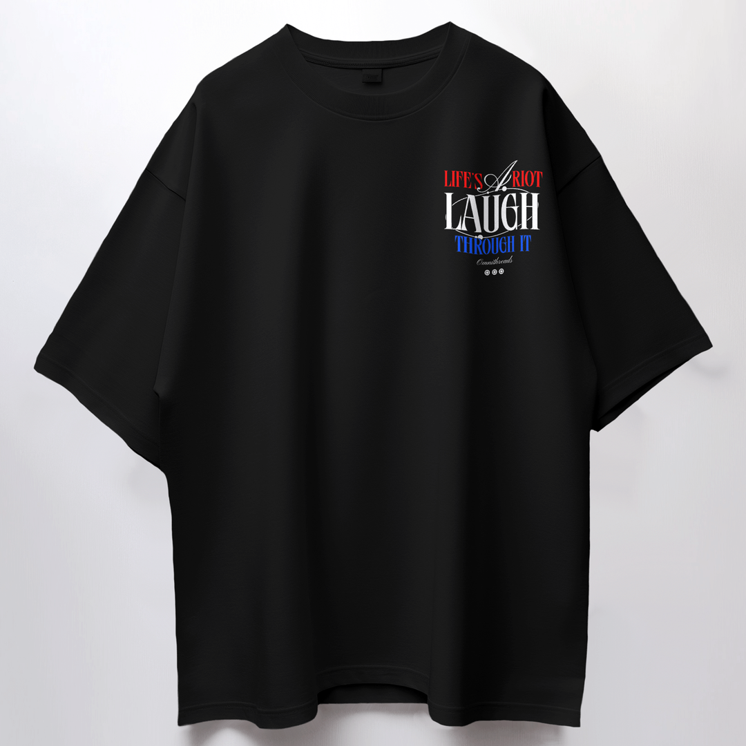 Jester Series 3 Laugh Through It - Oversize Deep Drop Shoulder Tee