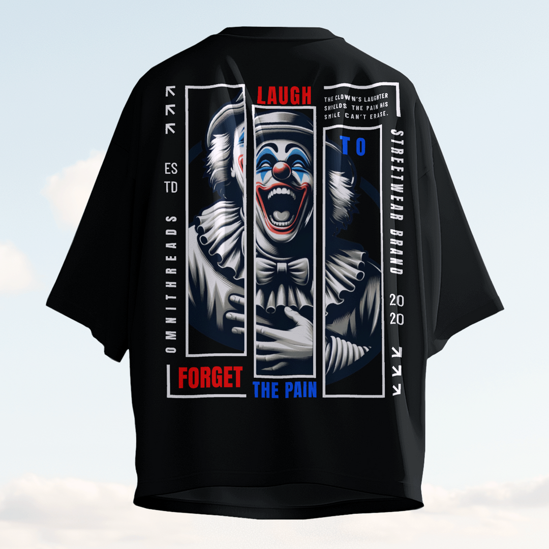 Jester Series 3 Laugh Through It - Oversize Deep Drop Shoulder Tee