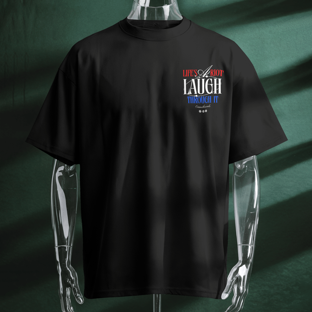 Jester Series 3 Laugh Through It - Oversize Deep Drop Shoulder Tee