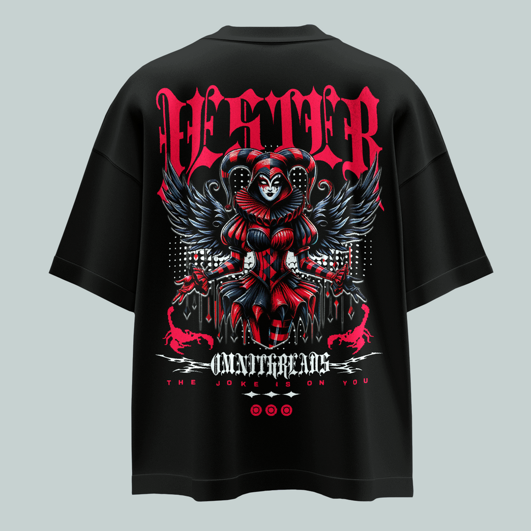 Jester Series 4 Harley Quinn - Oversize Deep Drop Shoulder Tee