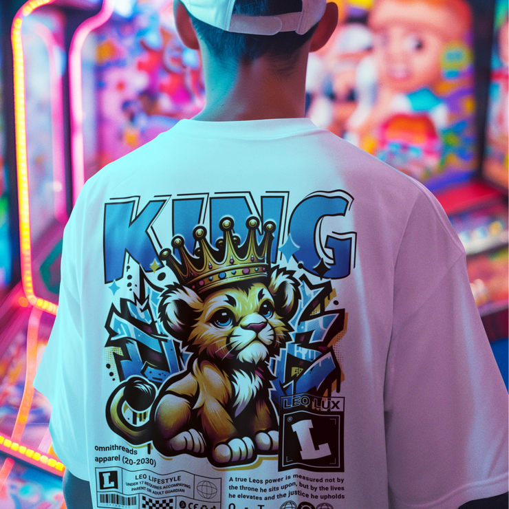 Leo Lux - Oversize Deep Drop Shoulder Tee