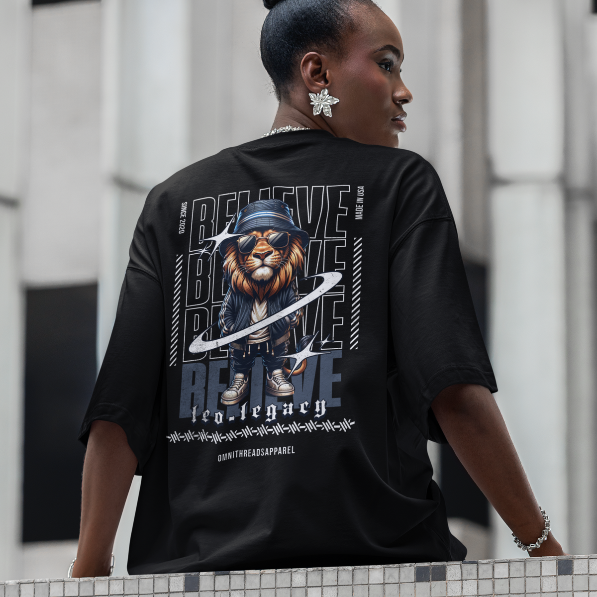 Leo Legacy - Oversized Drop Shoulder Tee — product image 1