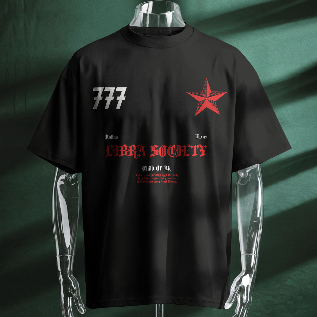 Libra Society - Oversize Deep Drop Shoulder Tee