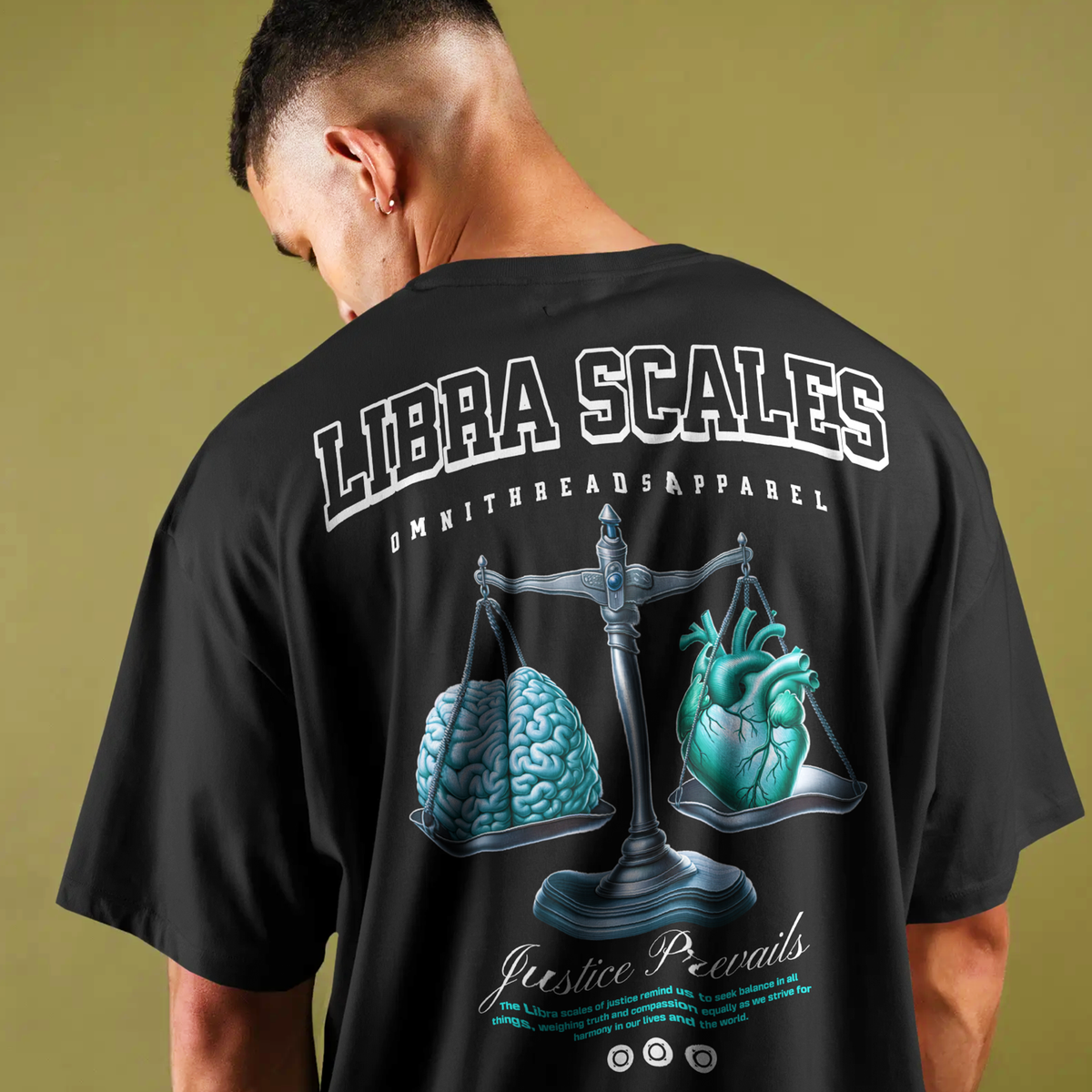 Libra Scales - Oversized Drop Shoulder Tee — product image 1