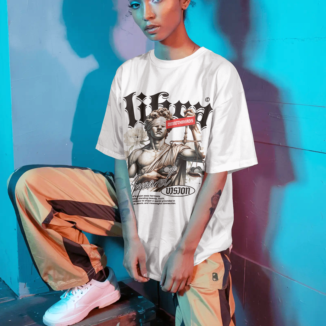 Libra Vision - Oversize Deep Drop Shoulder Tee