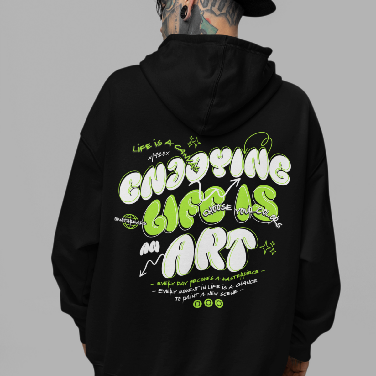 Life Is Art - Oversized Hoodie — product image 5