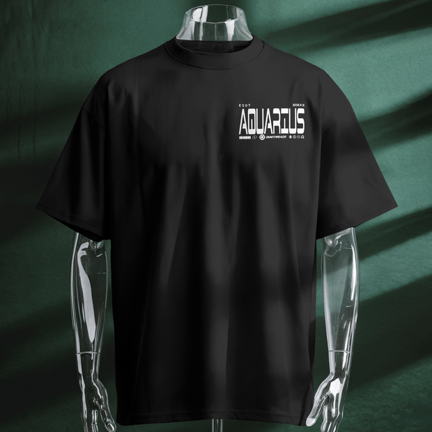 Life Of Aquarius - Oversize Deep Drop Shoulder Tee