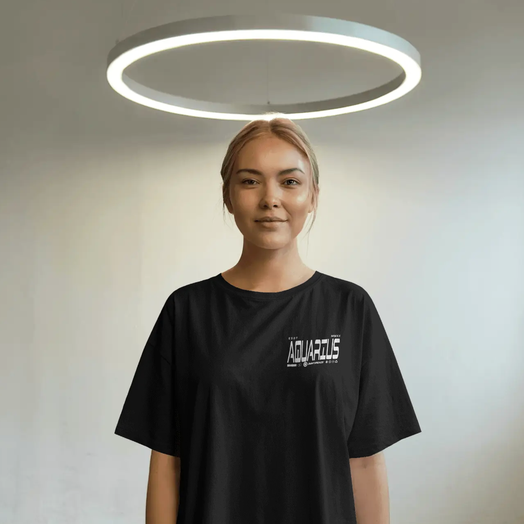 Life Of Aquarius - Oversize Deep Drop Shoulder Tee