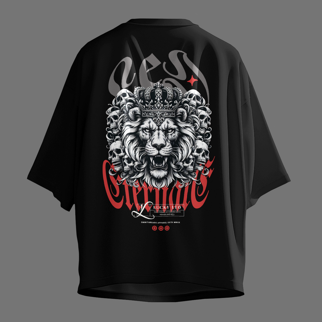 Lucky Leo - Oversize Deep Drop Shoulder Tee