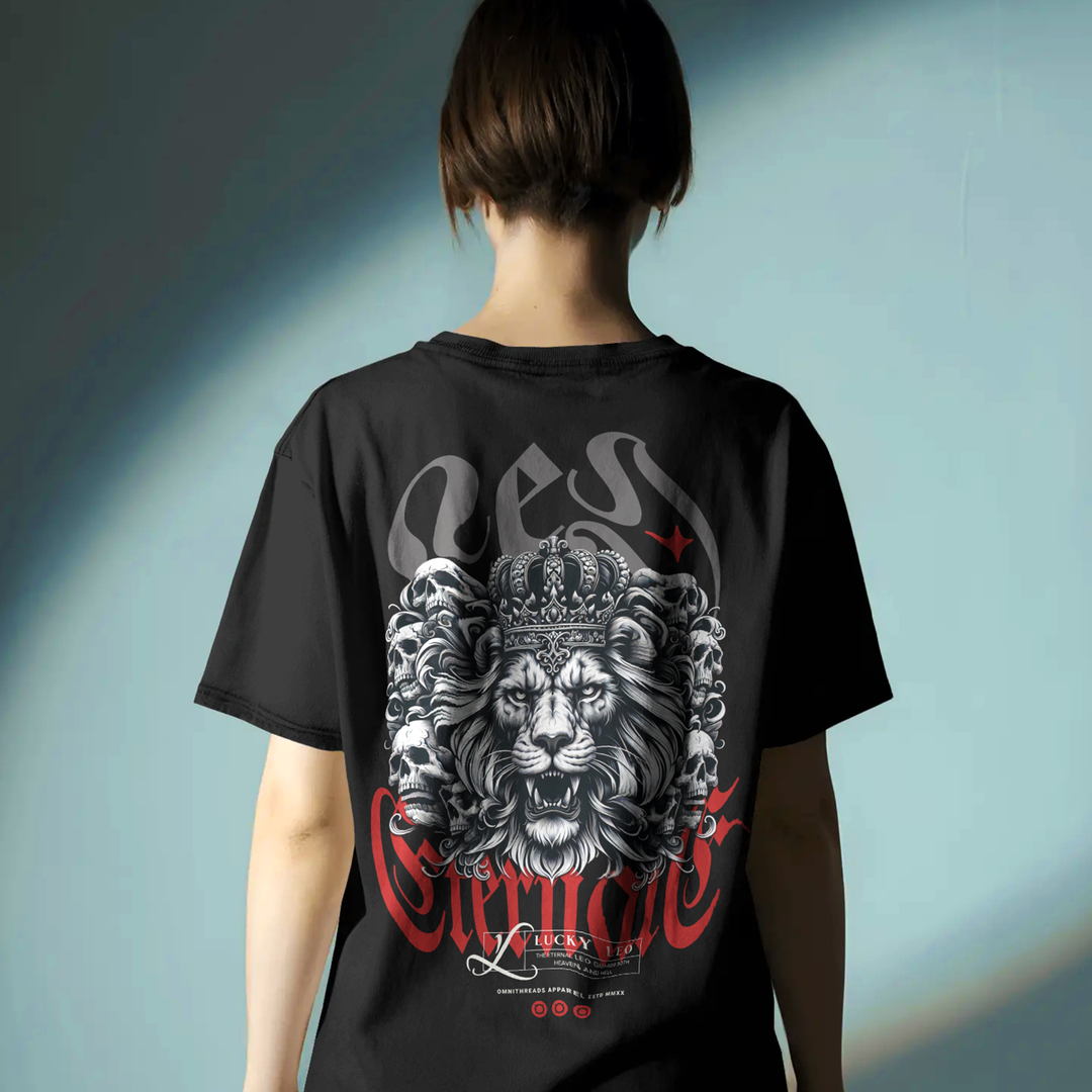 Lucky Leo - Oversize Deep Drop Shoulder Tee