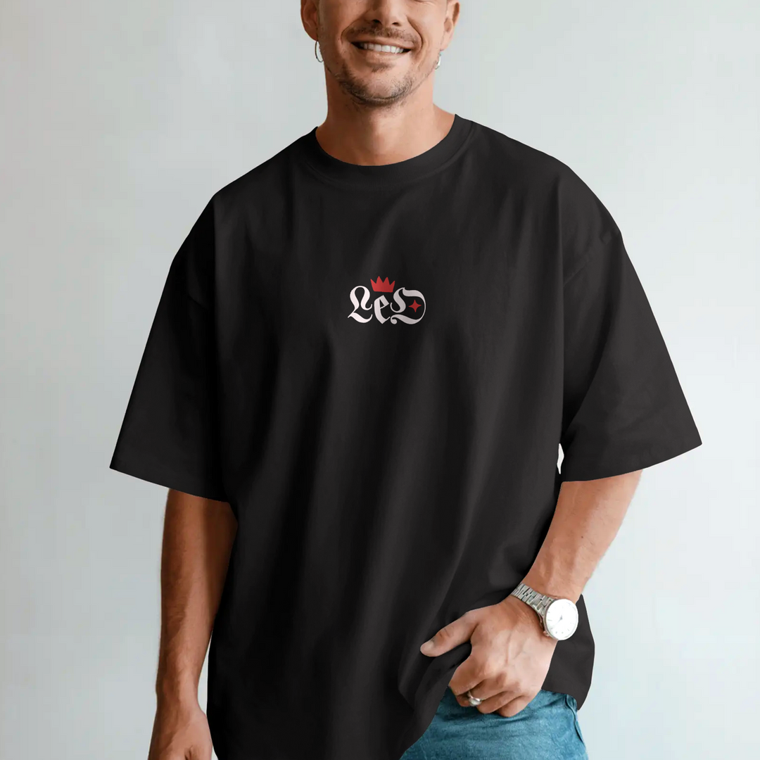 Lucky Leo - Oversize Deep Drop Shoulder Tee
