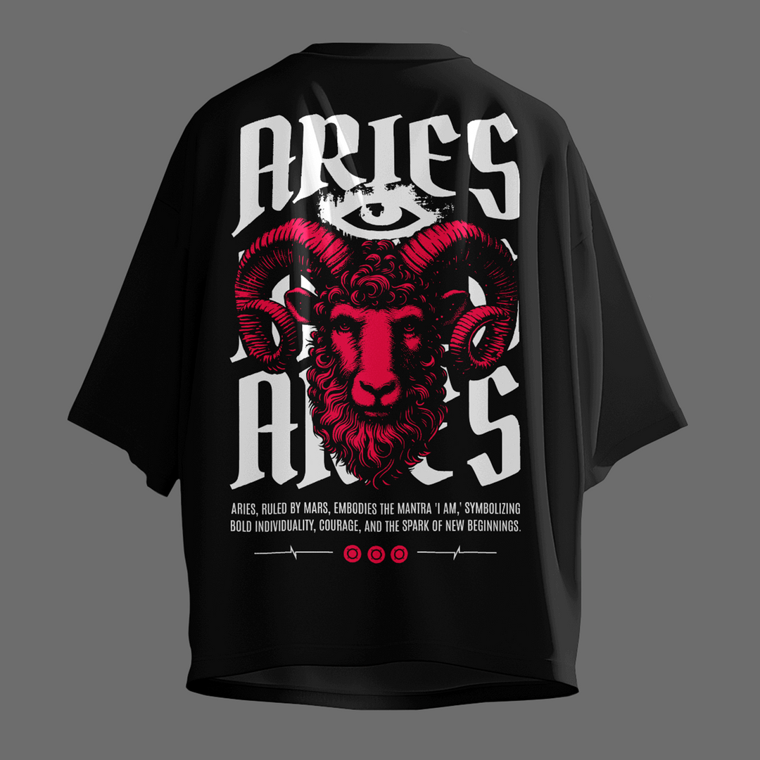 Martian Aries - Oversize Deep Drop Shoulder Tee