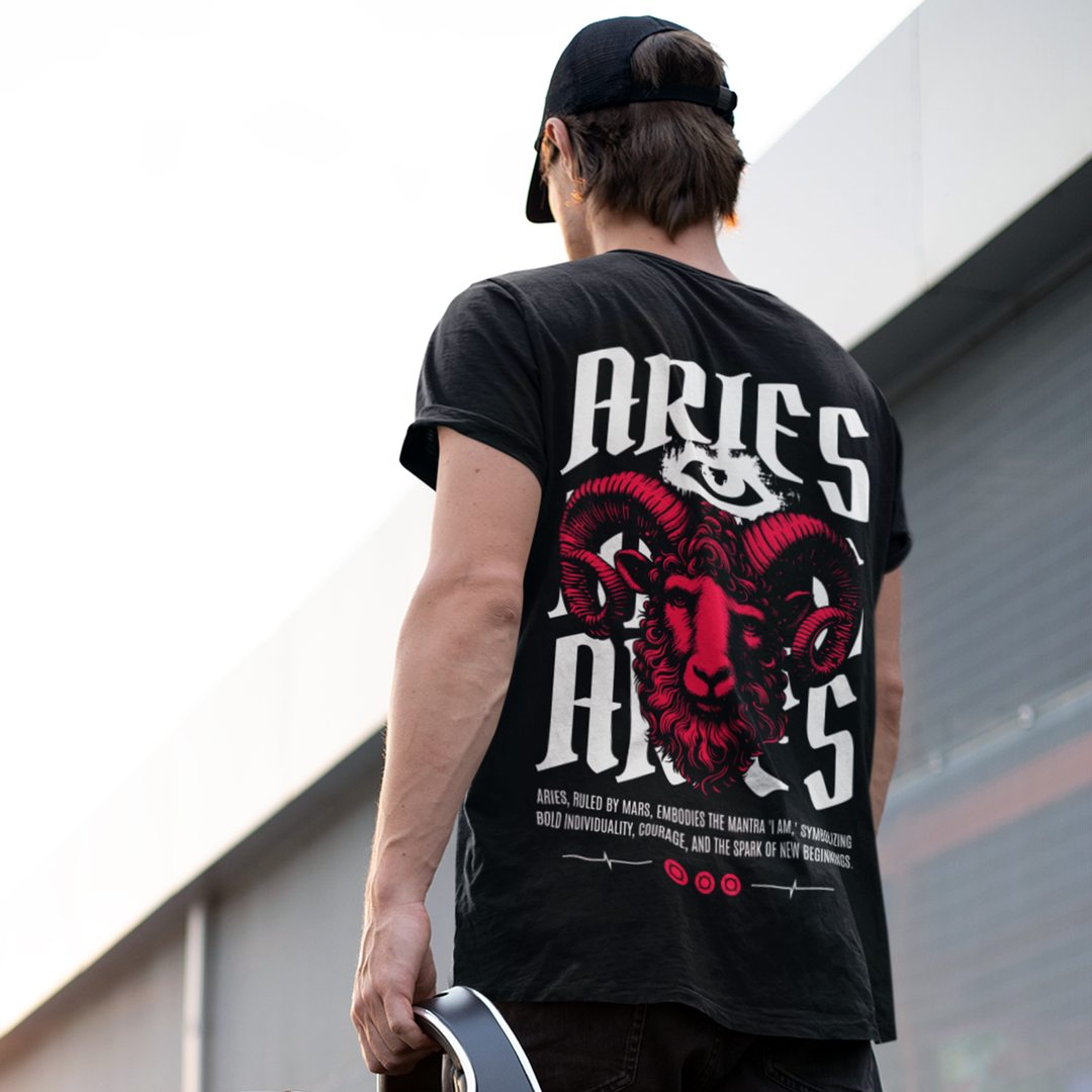Martian Aries - Oversize Deep Drop Shoulder Tee