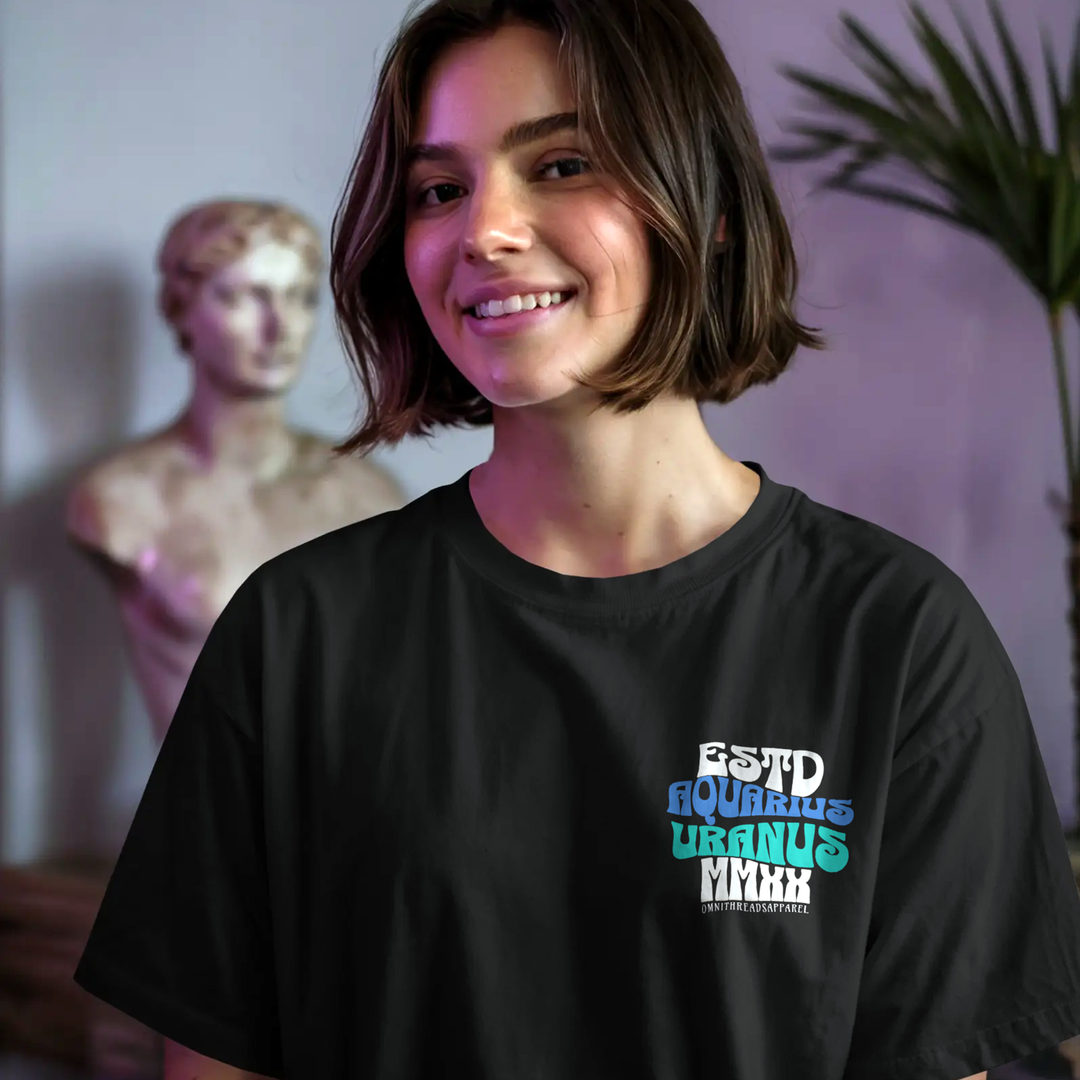 Genius In Motion - Oversize Deep Drop Shoulder Tee