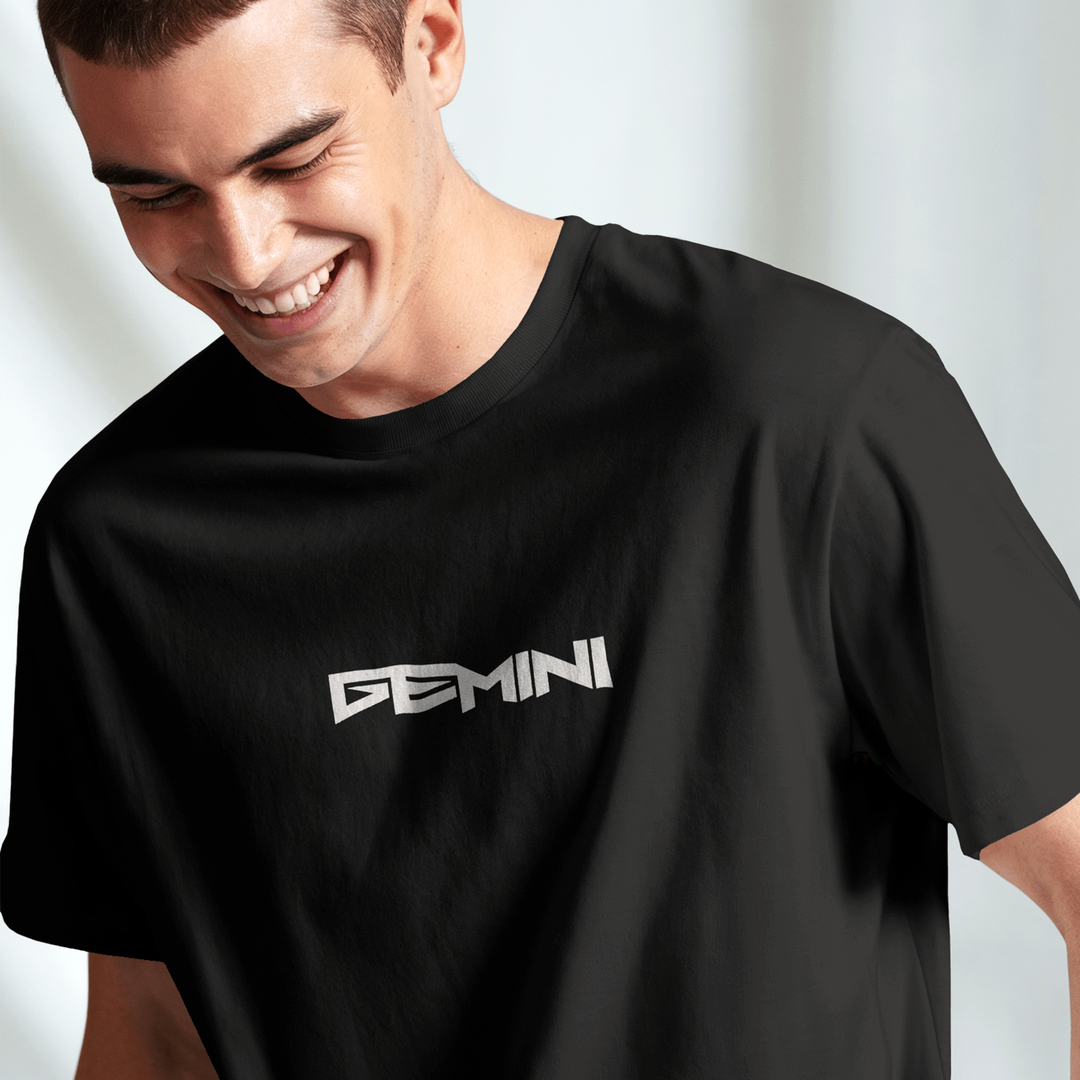 Gemini In Retrograde - Oversize Deep Drop Shoulder Tee