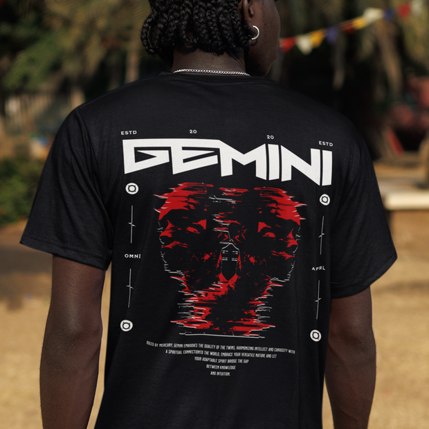 Gemini In Retrograde - Oversize Deep Drop Shoulder Tee