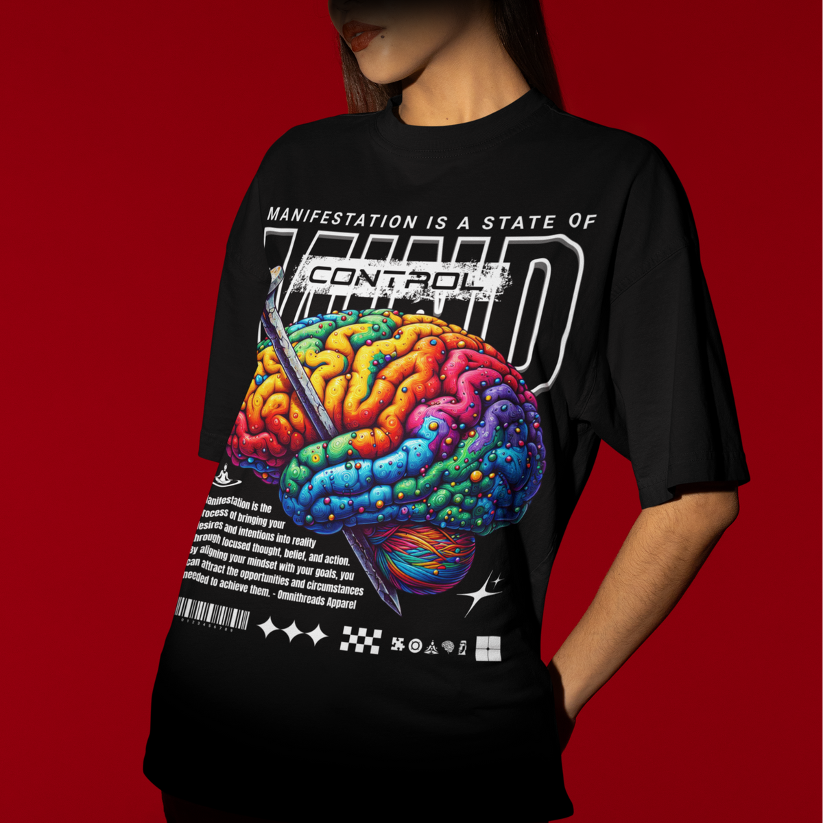 Mind Control - Oversized Drop Shoulder Tee — product image 6