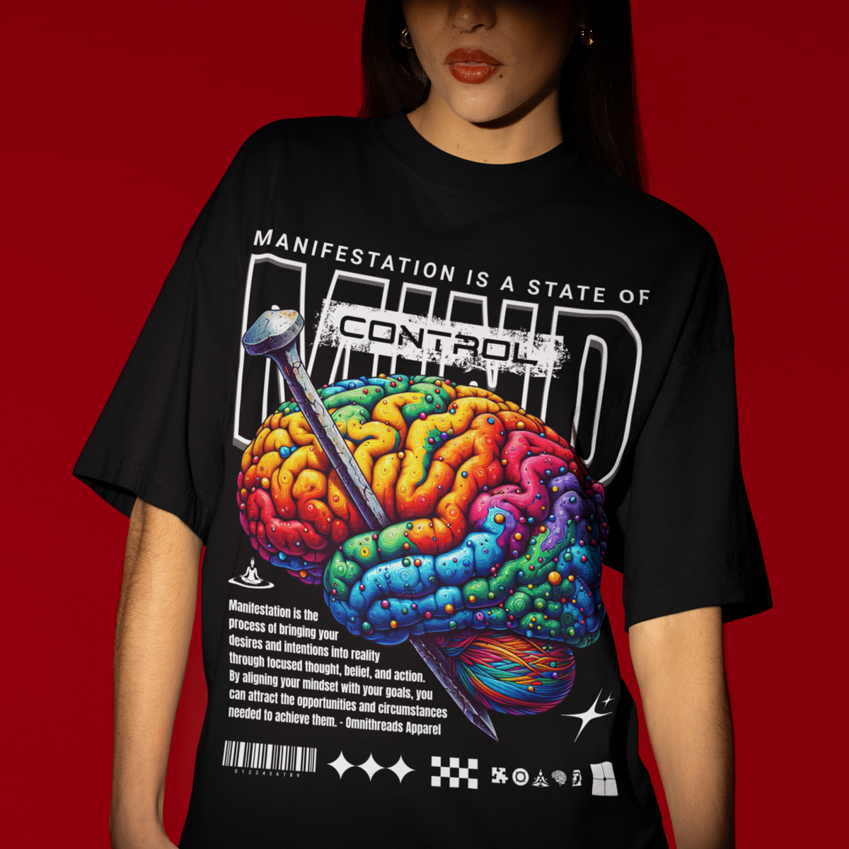 Mind Control - Oversized Drop Shoulder Tee — product image 4