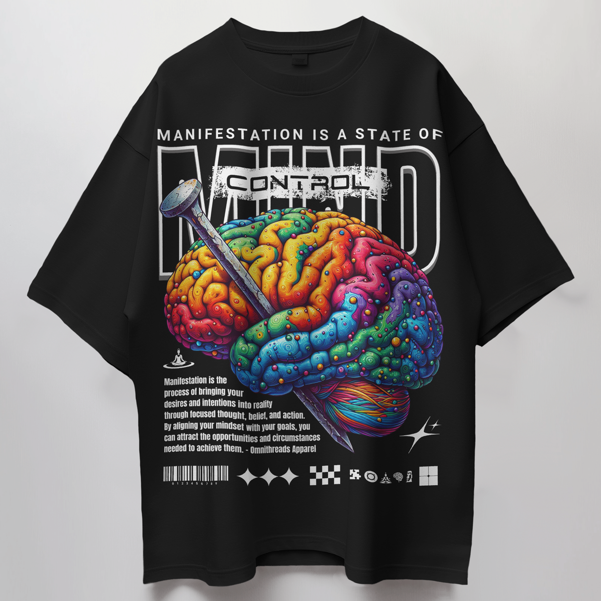 Mind Control - Oversized Drop Shoulder Tee — product image 7
