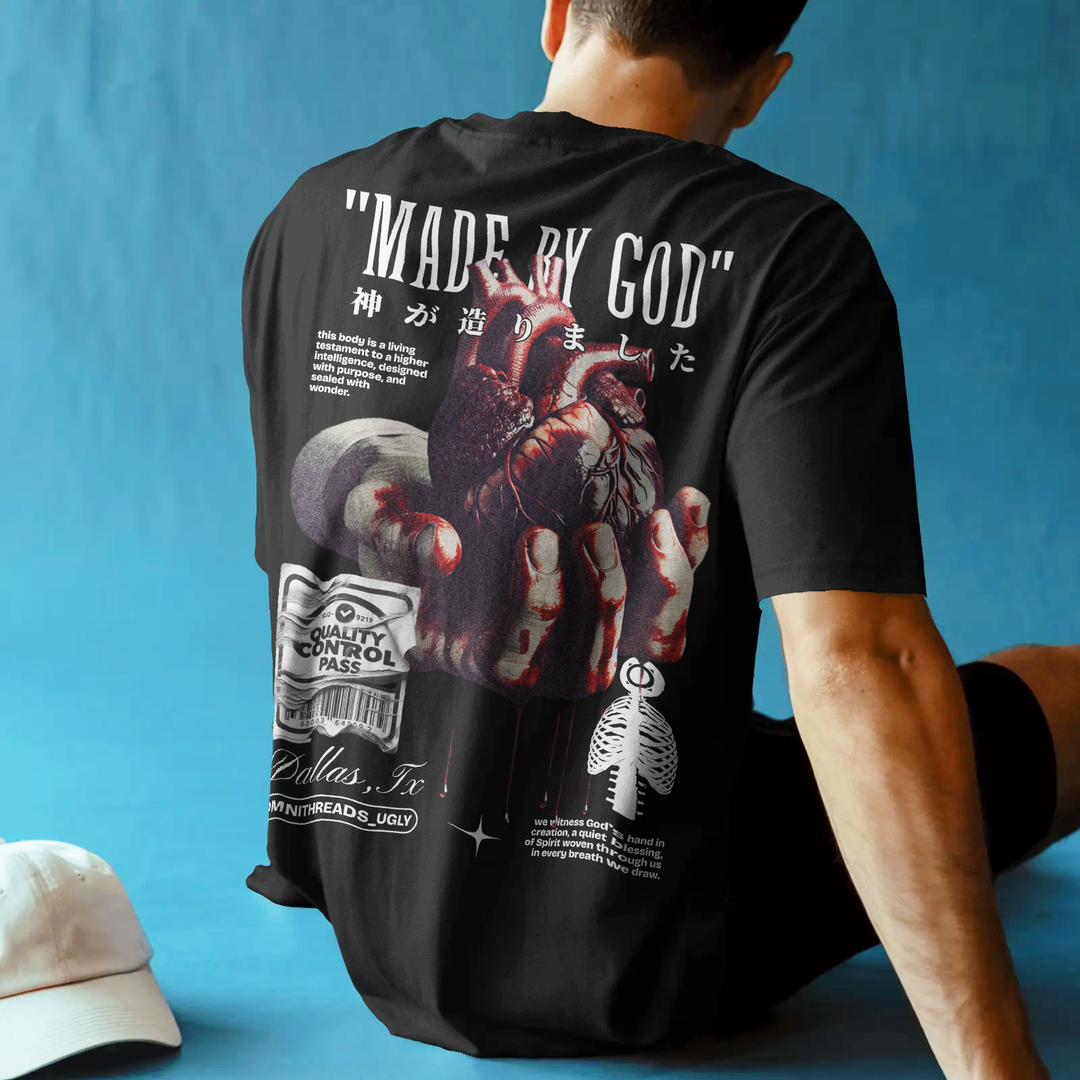 Made By God - Oversized Drop Shoulder Tee
