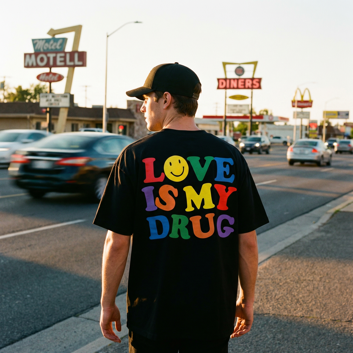 Love Is My Drug - Oversized Drop Shoulder Tee — product image 1