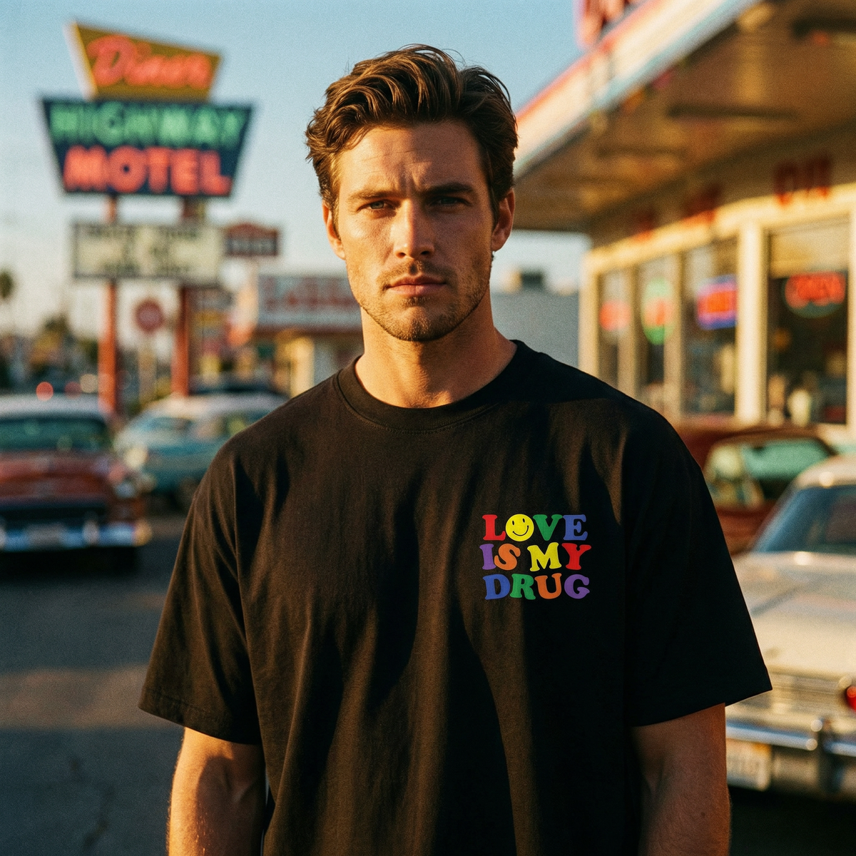 Love Is My Drug - Oversized Drop Shoulder Tee — product image 7
