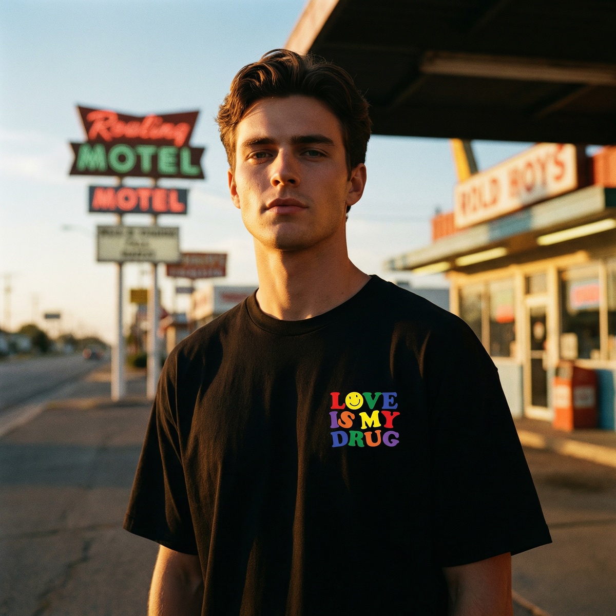 Love Is My Drug - Oversized Drop Shoulder Tee — product image 3