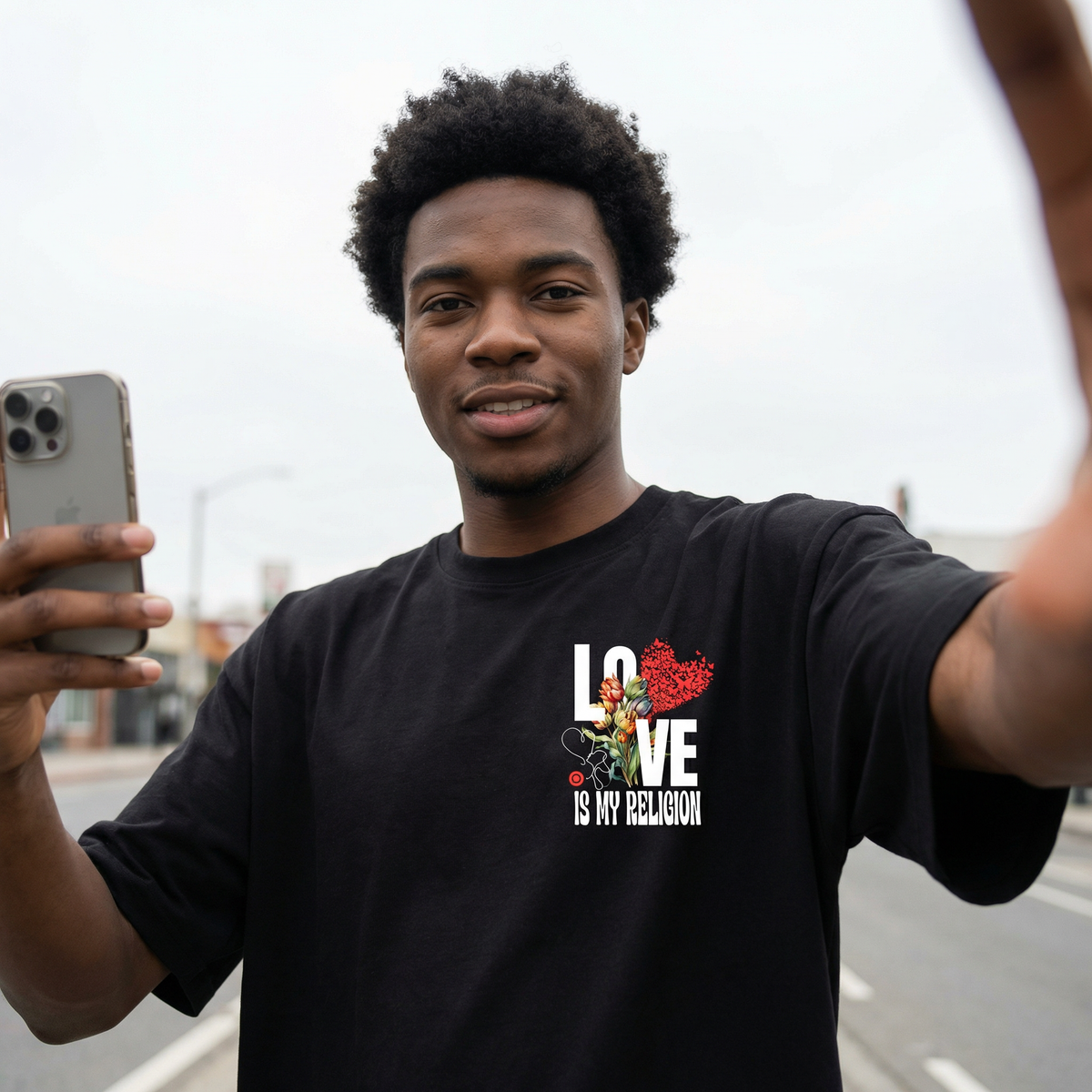 Love Is My Religion - Oversized Drop Shoulder Tee — product image 8