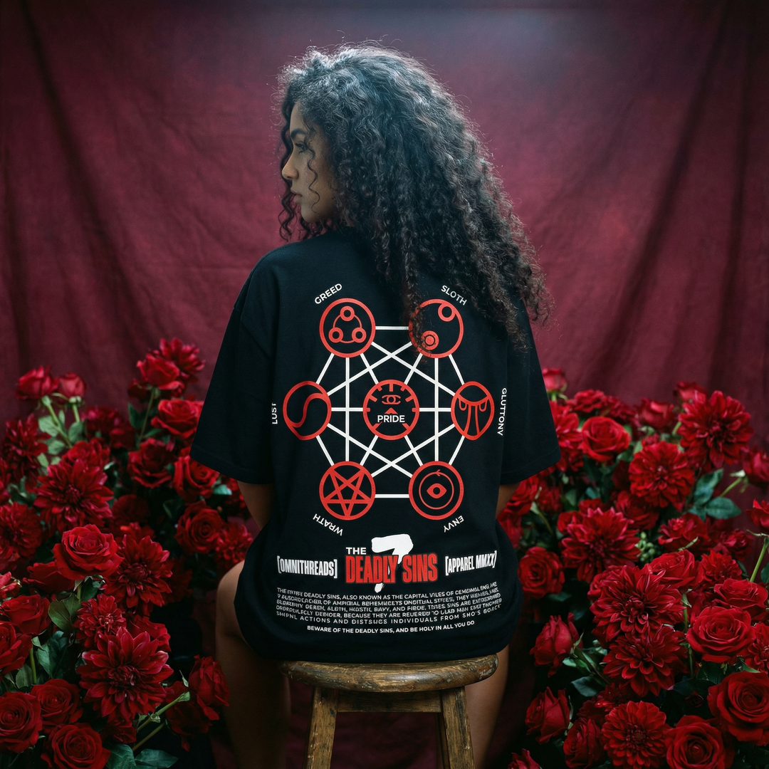 The 7 Deadly Sins - Oversized Drop Shoulder Tee